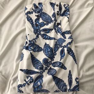 Lilly Pulitzer strapless shift dress